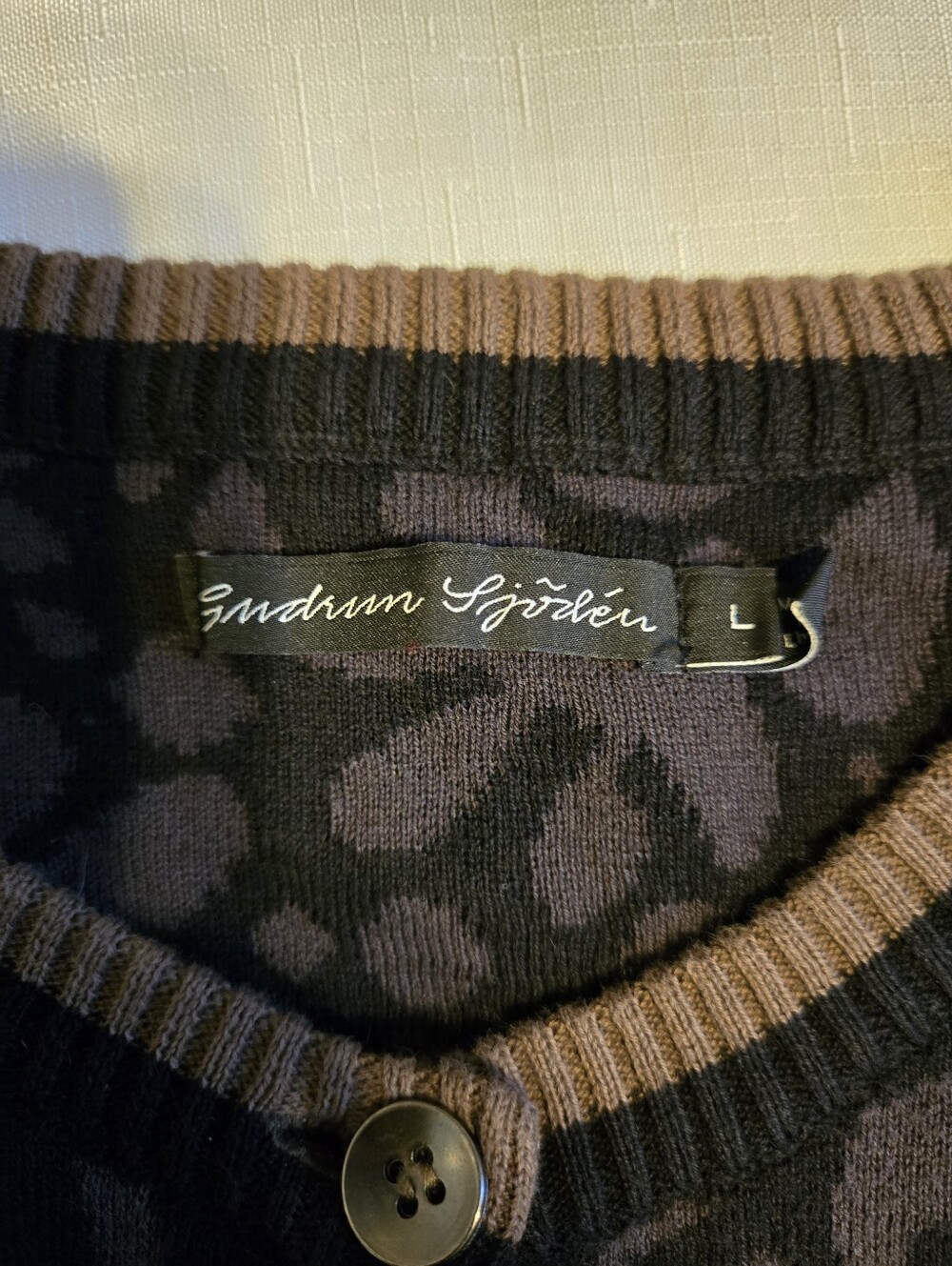Gudrun Sjoden Organic Cotton Floral Cardigan L Artsy Scandinavian Lagenlook Boho - Picture 2 of 12